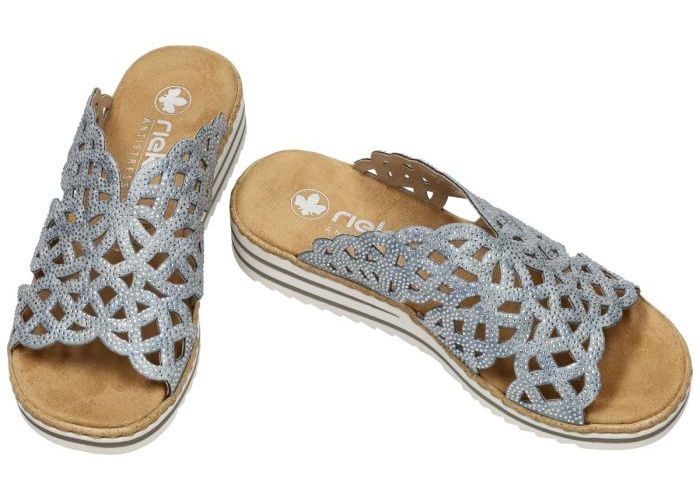 Rieker V0689-12 slippers & muiltjes blauw licht