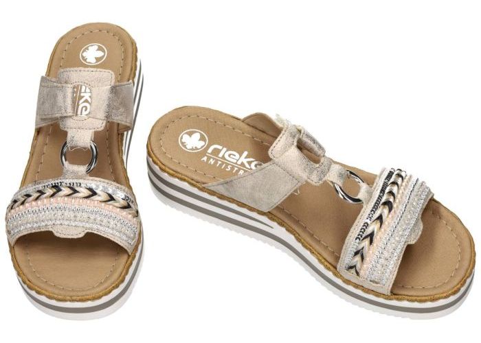 Rieker V02M6-60 slippers & muiltjes goud