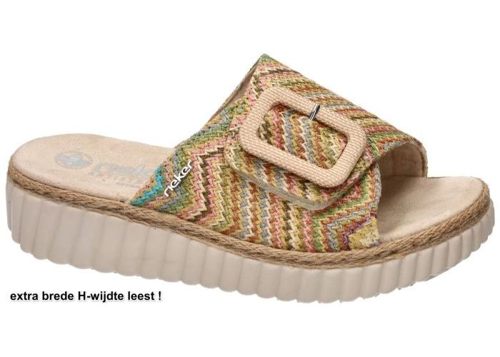Rieker 69253-91 slippers & muiltjes pastel-kleuren