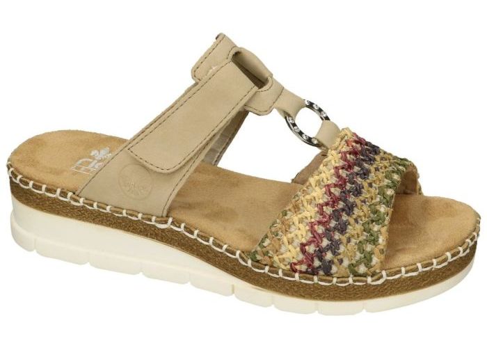 Rieker V1243-90 slippers & muiltjes taupe