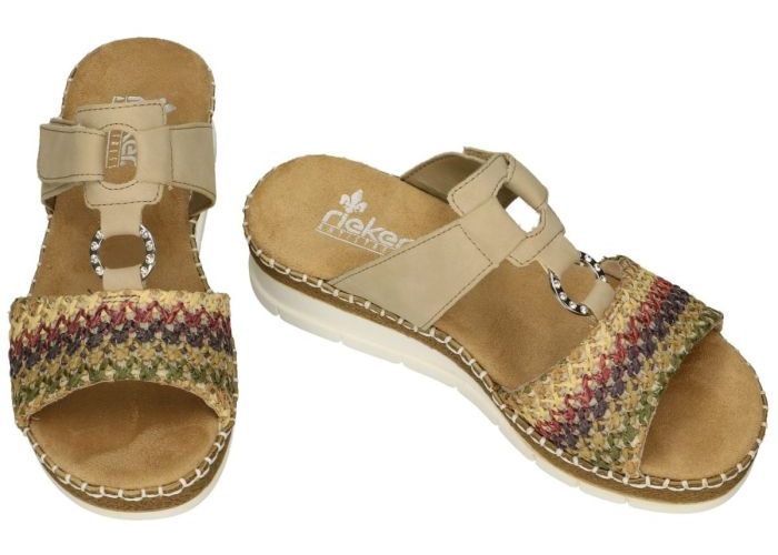 Rieker V1243-90 slippers & muiltjes taupe