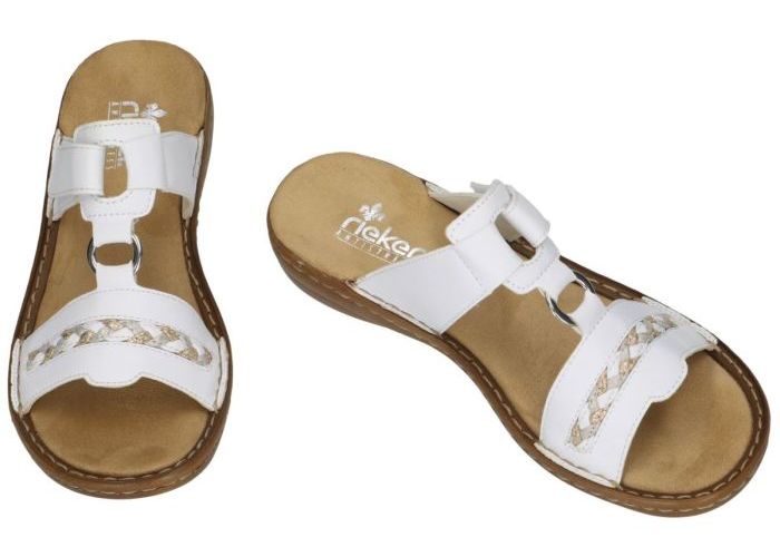 Rieker 60888-80 slippers & muiltjes wit