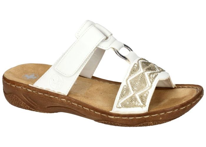 Damesschoenen Rieker SLIPPERS & MUILTJES V2864-80 Wit