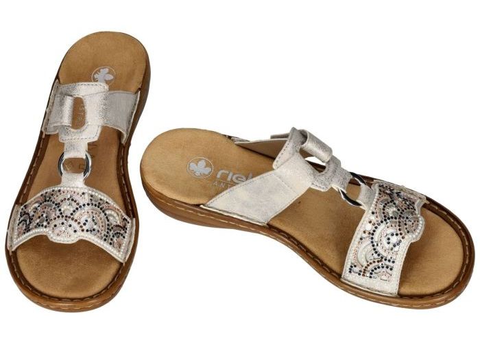Rieker 608K2-40 slippers & muiltjes zilver