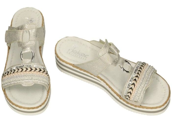 Rieker V02M6-40 slippers & muiltjes zilver