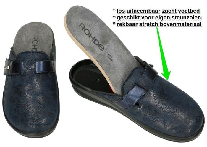 Rohde 6165 CATANIA pantoffels blauw donker