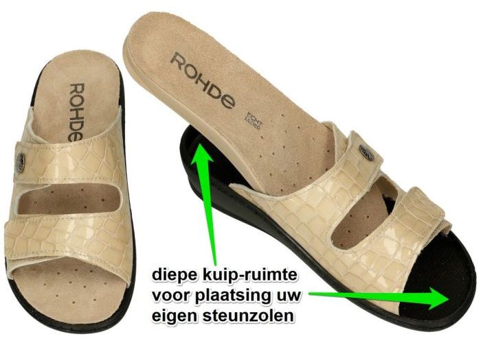 Rohde 5763 HERNE slippers & muiltjes beige