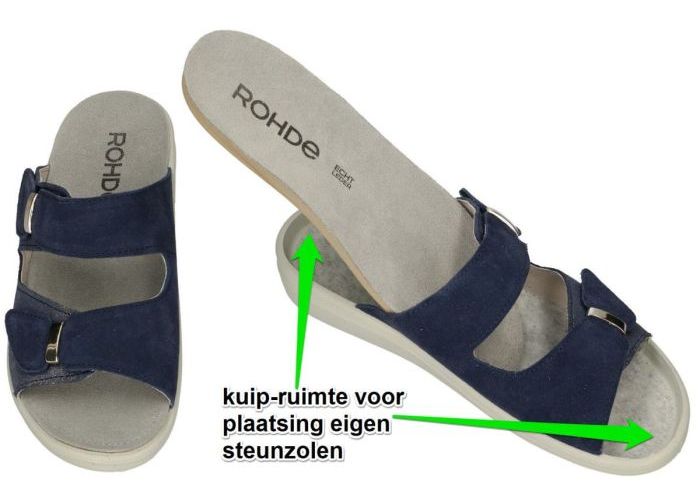 Rohde 5732 RIVELLA slippers & muiltjes blauw donker