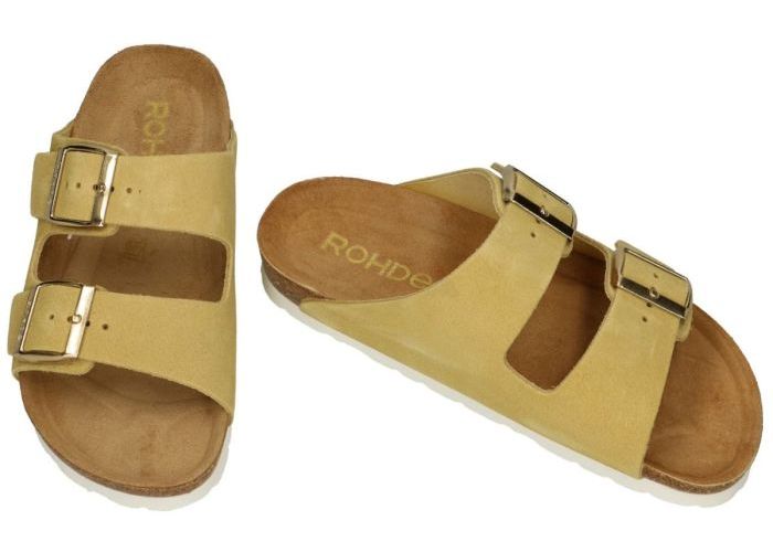 Rohde 5590 ALBA slippers & muiltjes geel mosterd