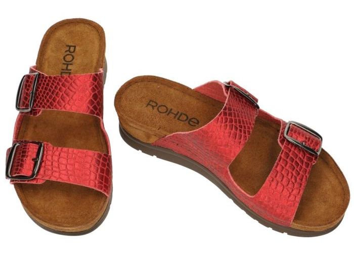 Rohde 6152 CATTOLICA slippers & muiltjes rood donker