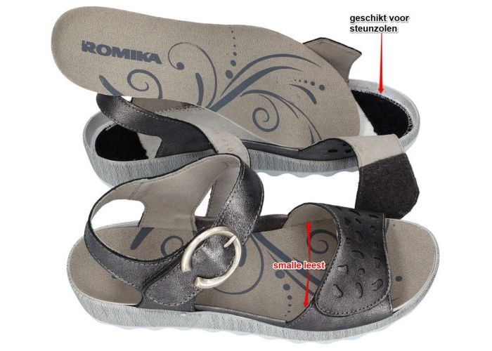 Romika 32202 Gina 02 sandalen grijs  donker