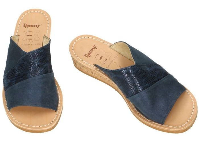 Ronny 9053  slippers & muiltjes blauw