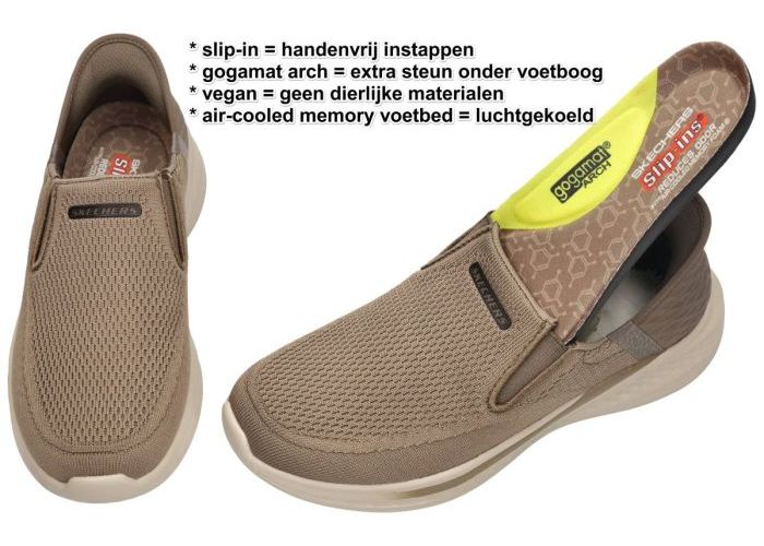 Skechers 210887 SLADE-DEACON mocassins taupe