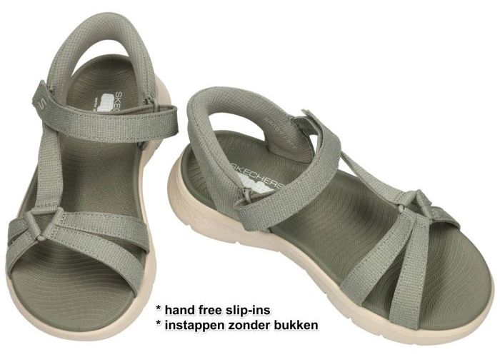 Skechers 141481 Go Walk Flex Sandal-Illuminate sandalen groen olijf