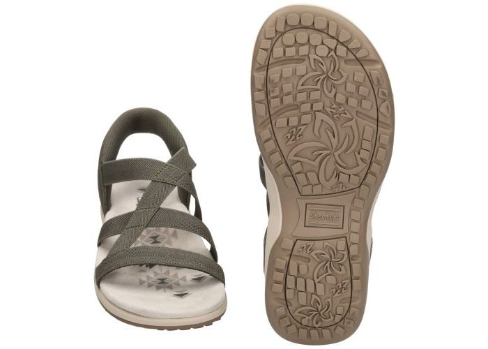 Skechers 163460 REGGAE SLIM-STRETCH FLEX sandalen groen olijf