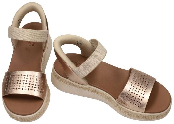 Skechers 114415 BOBS SUN RAY - STEP ASIDE sandalen roze-goud metallic