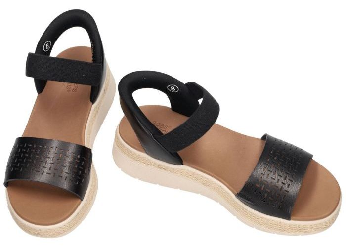 Skechers 114415 BOBS SUN RAY - STEP ASIDE sandalen zwart
