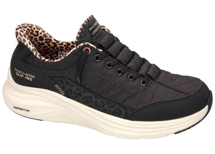 Skechers 150419 Contour Foam-Leopard Dream sneakers  zwart