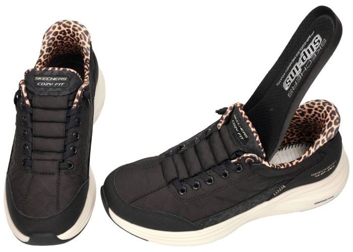 Skechers 150419 Contour Foam-Leopard Dream sneakers  zwart