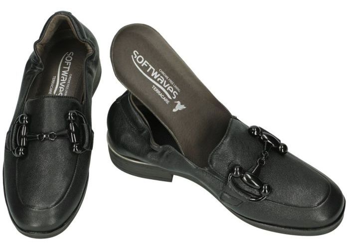 Softwaves GLADIS 8.35.23 ballerina's & mocassins zwart