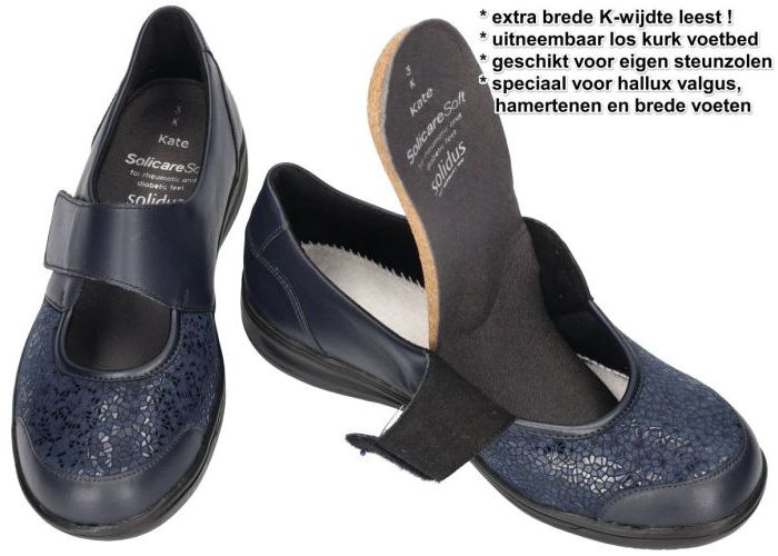 Solidus 29503-80738  KATE (K) ballerina's & mocassins blauw donker