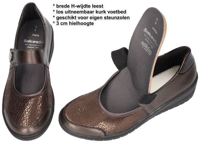 Solidus 25503-20889 HELIA (H) ballerina's & mocassins brons