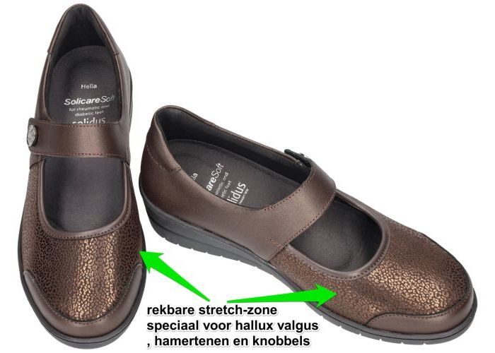 Solidus 25503-20985 HELIA (H) ballerina's & mocassins bruin donker