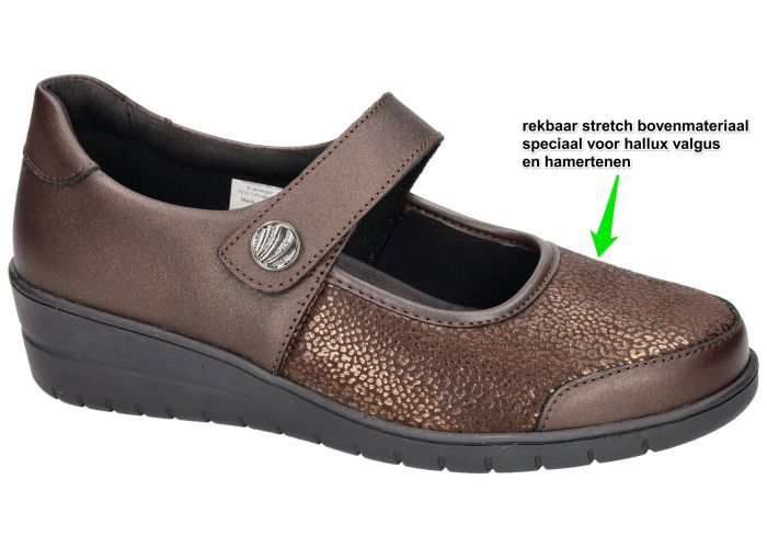 Solidus 25503-20985 HELIA (H) ballerina's & mocassins bruin donker