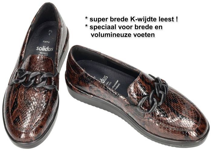 Solidus 51013-30842 KATHY (K) ballerina's & mocassins bruin donker
