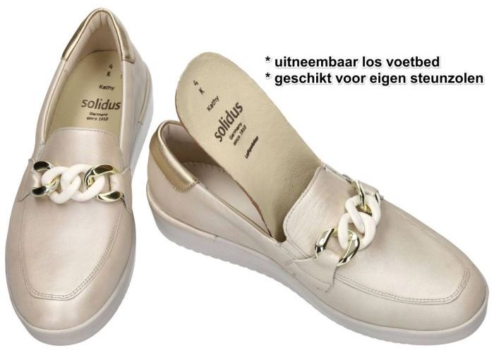 Solidus 51013-40621 KATHY (K) ballerina's & mocassins off-white/ecru/parel