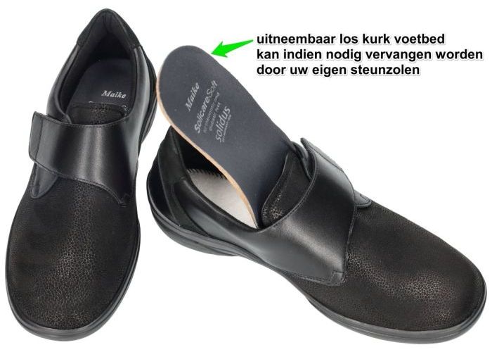 Solidus 41515  MAIKE weite M ballerina's & mocassins zwart
