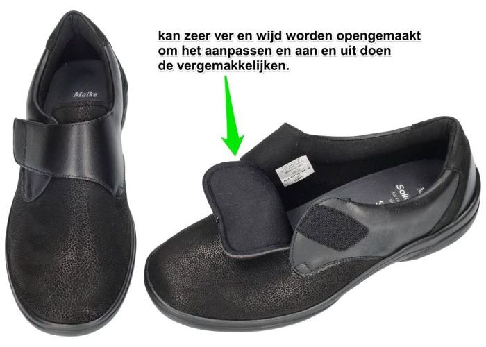 Solidus 41515  MAIKE weite M ballerina's & mocassins zwart