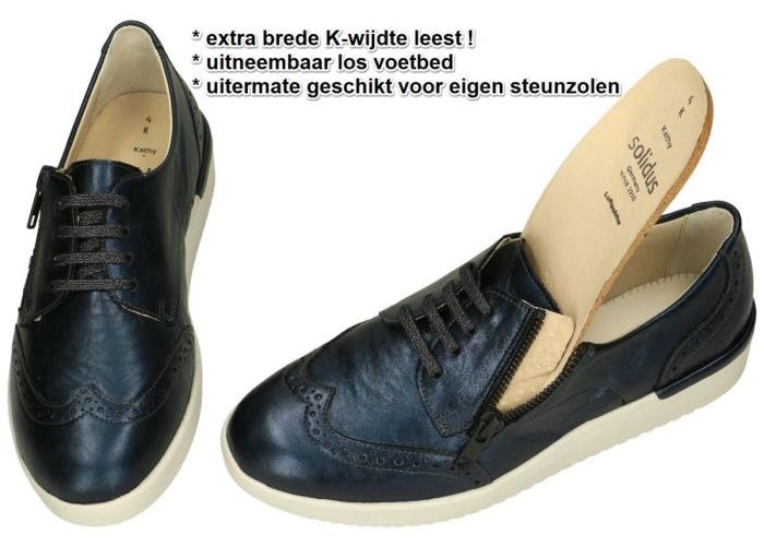 Solidus 51002-80491 KATHY (K) lage gesloten schoenen blauw donker