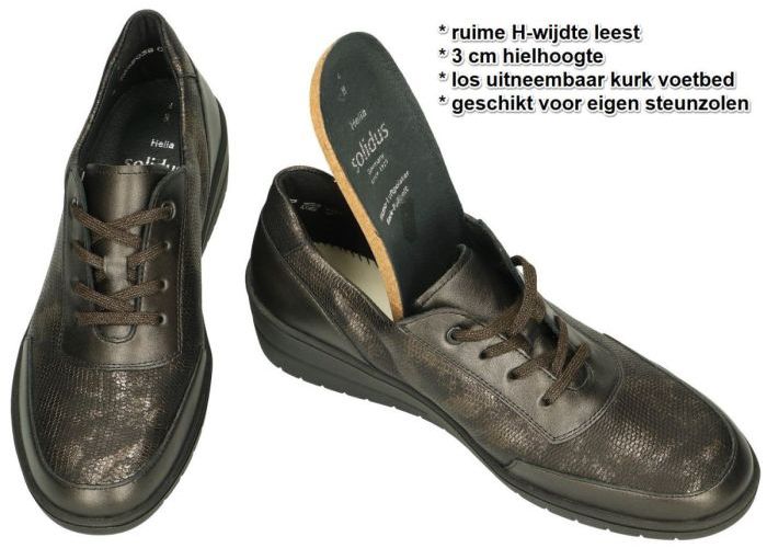 Solidus 25000-20483 HELIA (H) lage gesloten schoenen brons