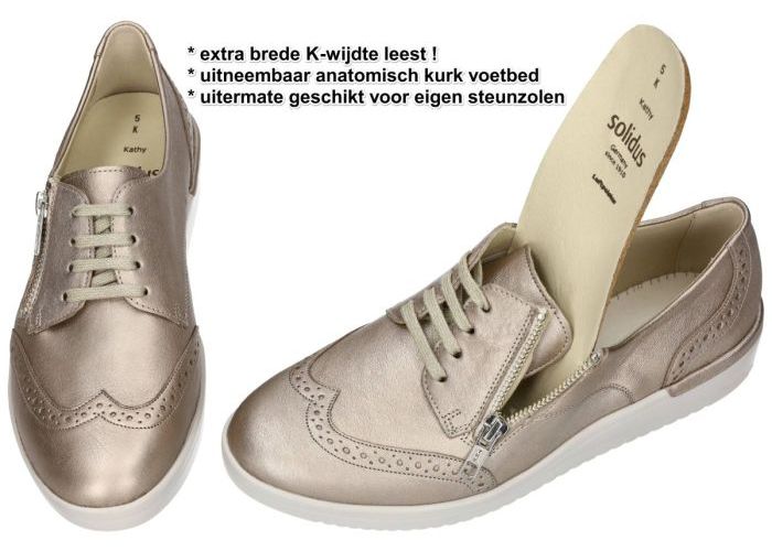 Solidus 51002-40596 KATHY lage gesloten schoenen goud