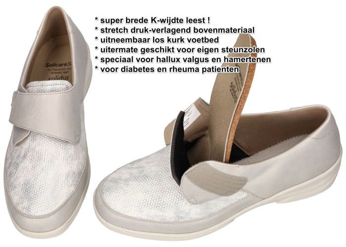Solidus 26530-10298 HEDDA (K) lage gesloten schoenen zilver