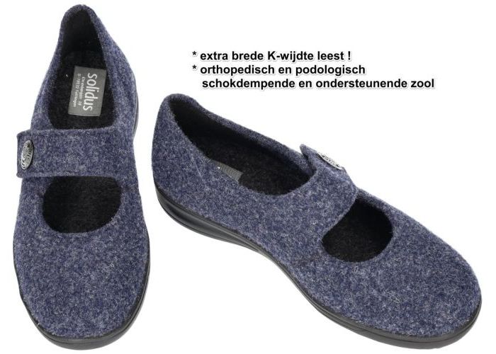 Solidus 29066-80242 KATE pantoffels blauw