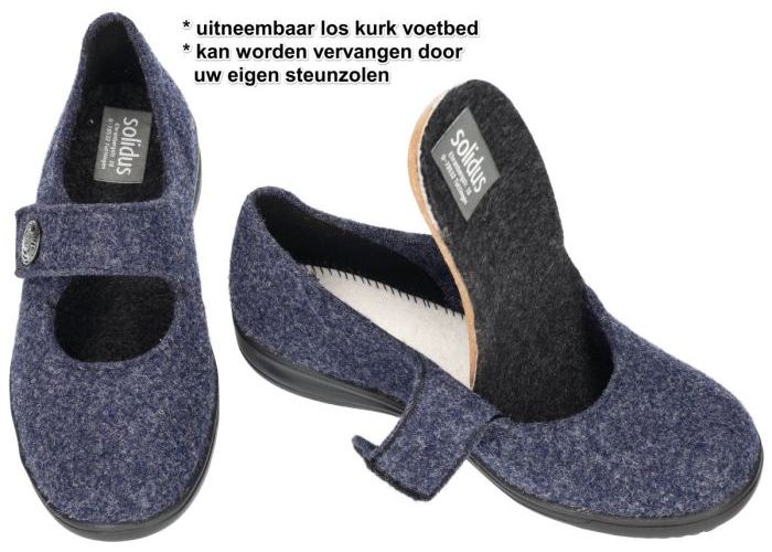 Solidus 29066-80242 KATE pantoffels blauw