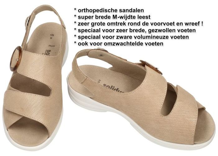 Solidus 74032  MONI 032  (M-wijdte leest) sandalen beige
