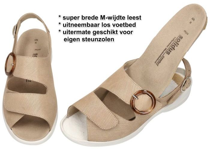Solidus 74032  MONI 032  (M-wijdte leest) sandalen beige