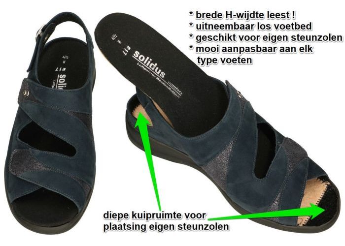 Solidus 73104-80689 LIA (H) sandalen blauw donker
