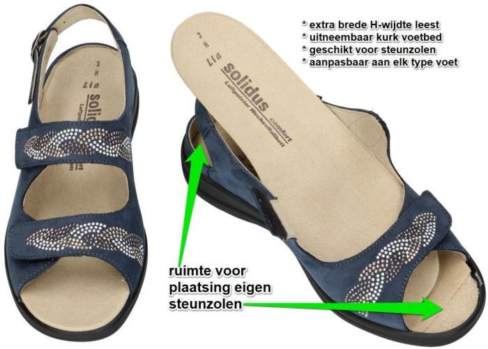 Solidus 73111-80033 LIA (H) sandalen blauw donker