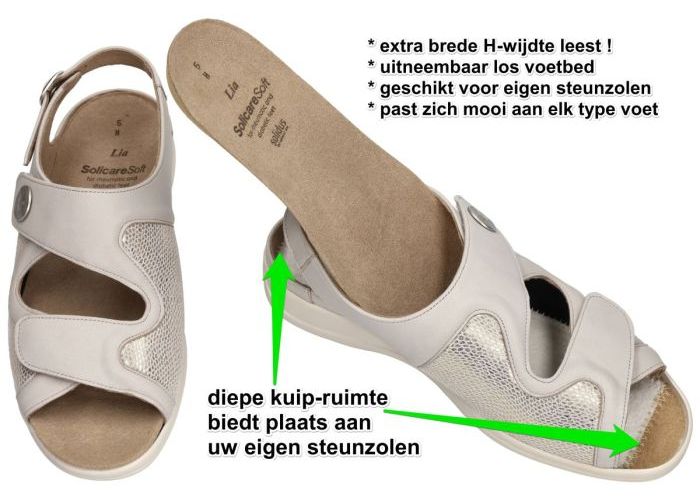 Solidus 73500  LIA 500 (H) sandalen grijs