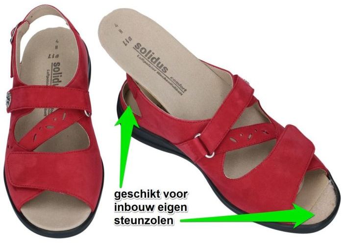 Solidus 73103-50125 LIA (H) sandalen rood