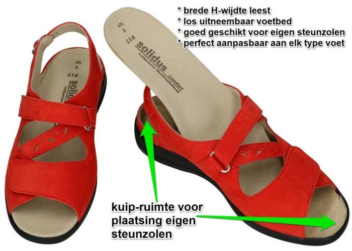 Solidus 73103-50576 LIA (H) sandalen rood