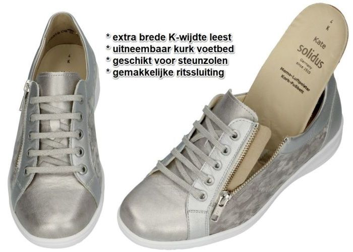Solidus 29001-90308 KATE sneakers  zilver