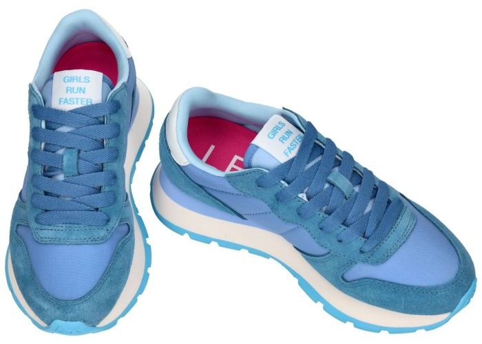 Sun68 Z35201 ALLY SOLID NYLON sneakers  blauw licht