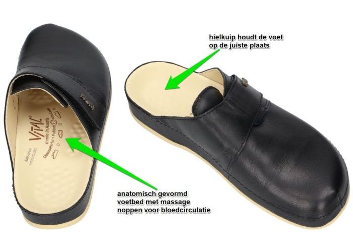Vital 670 VITAL pantoffels & slippers zwart