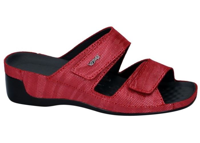 Vital 14605 TINA slippers & muiltjes rood donker