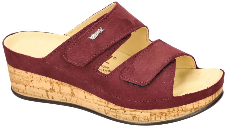 Vital 11105  LARA slippers & muiltjes bordeaux